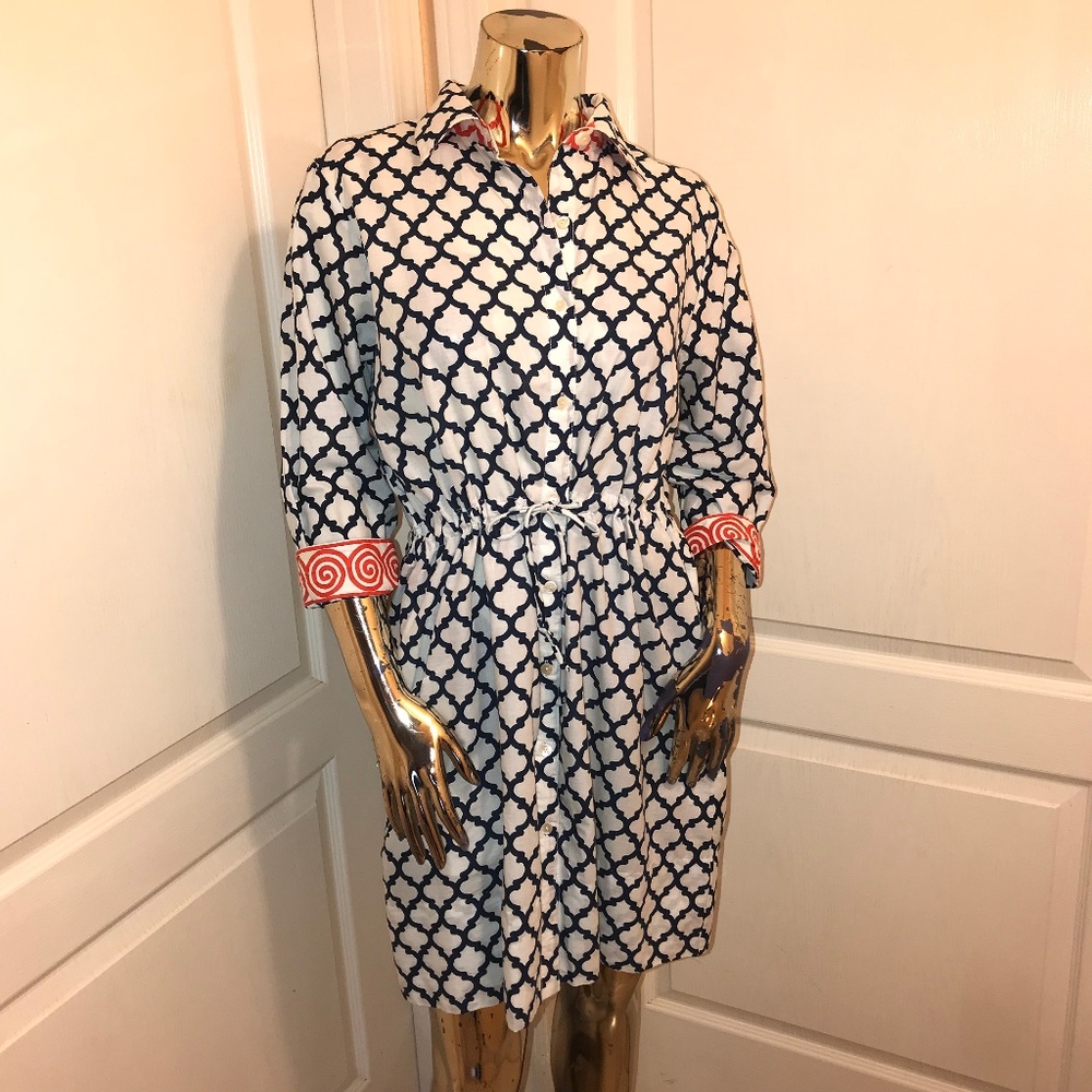 Gretchen Scott Designs Shirt Dress Sz L